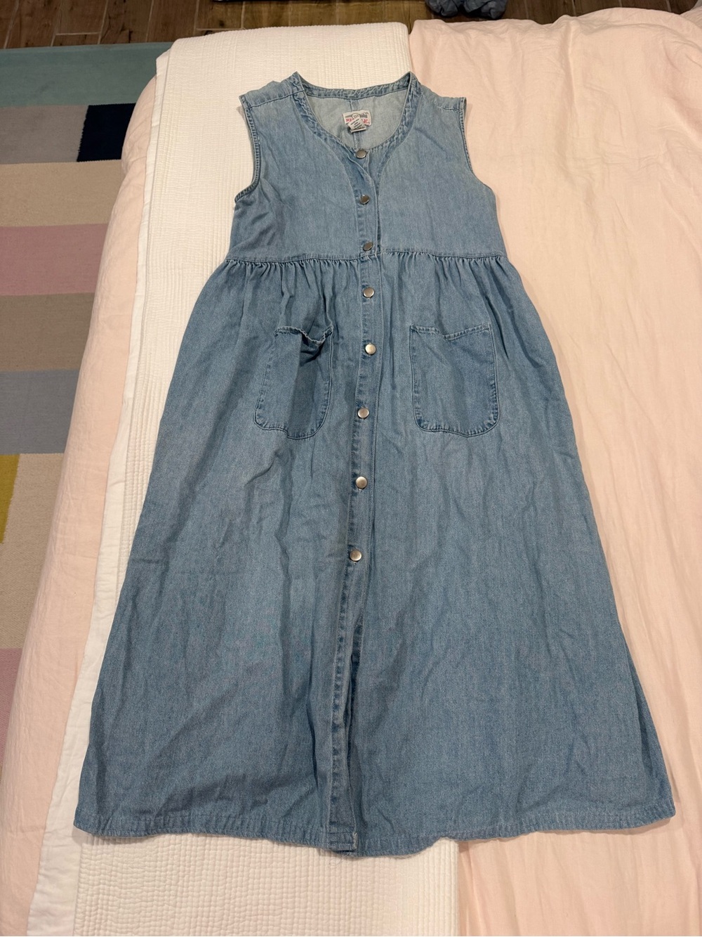 Women’s Vintage Denim Midi Dress, Size M
